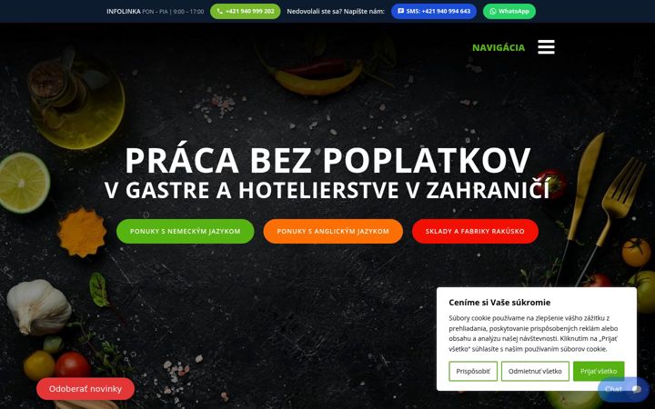 Screenshot of job4gastro.sk