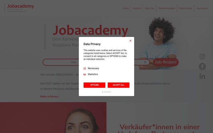 Screenshot of jobacademy.de