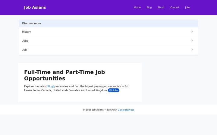 Screenshot of jobasians.com