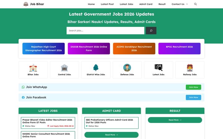 Screenshot of jobbihar.com