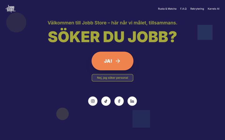 Screenshot of jobbstore.se