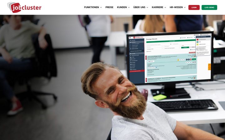 Screenshot of jobcluster.de