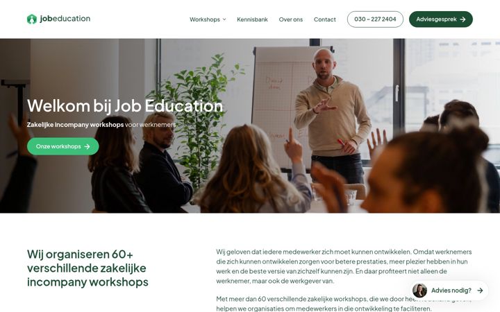 Screenshot of jobeducation.nl