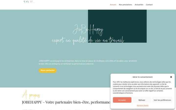 Screenshot of jobehappy.com