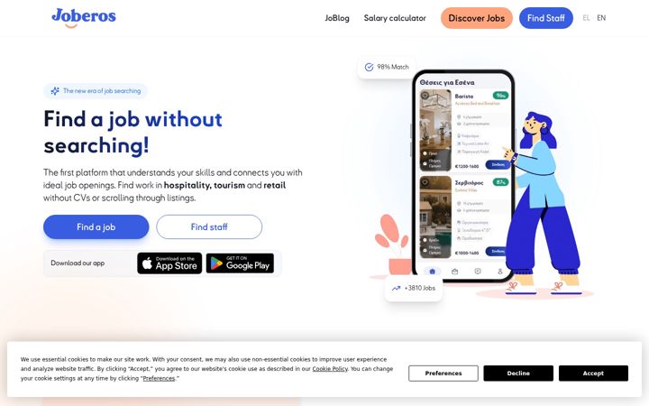 Screenshot of joberos.com