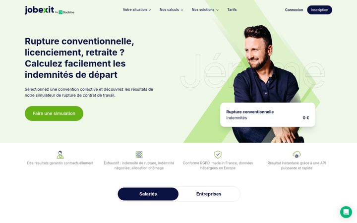 Screenshot of jobexit.fr