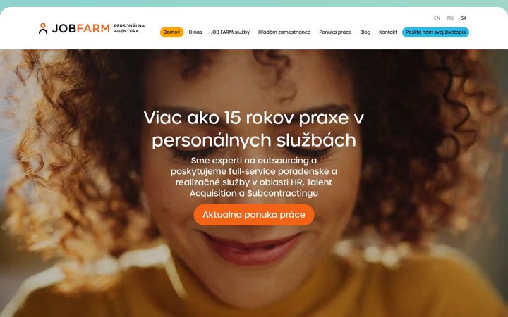 Screenshot of jobfarm.sk