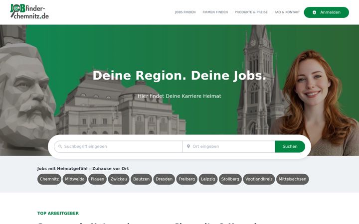 Screenshot of jobfinder-chemnitz.de