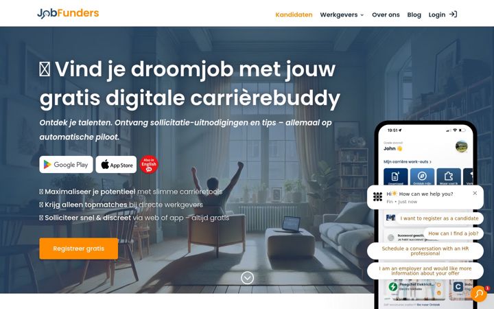 Screenshot of jobfunders.com