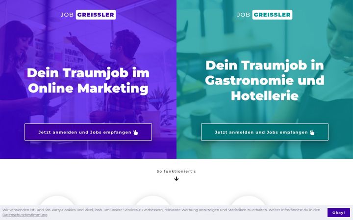 Screenshot of jobgreissler.at