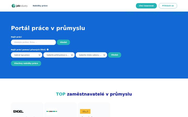 Screenshot of jobindustry.cz