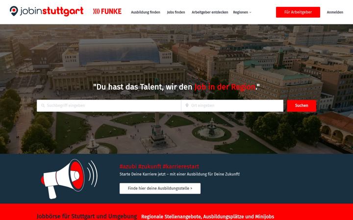 Screenshot of jobinstuttgart.de