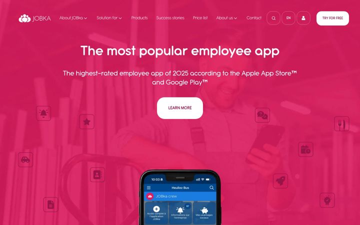 Screenshot of jobka.uk
