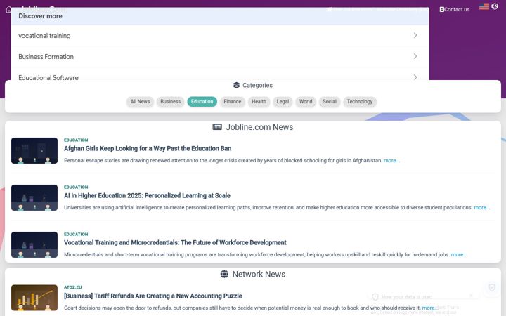 Screenshot of jobline.com