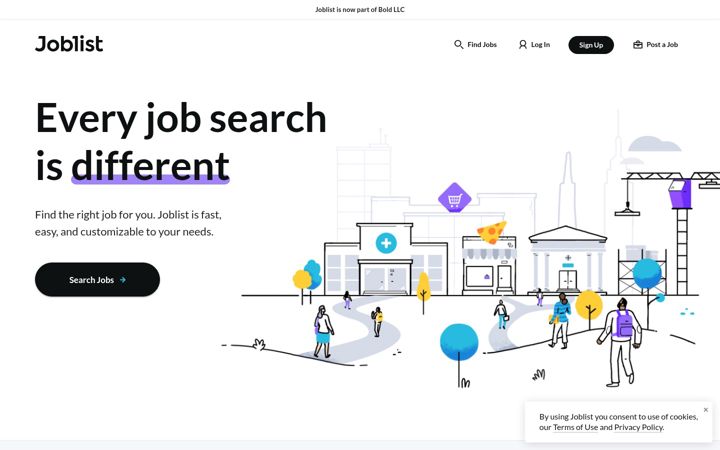 Screenshot του joblist.com