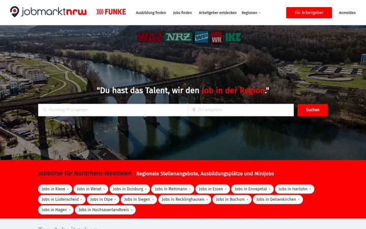 Screenshot of jobmarkt-nrw.de