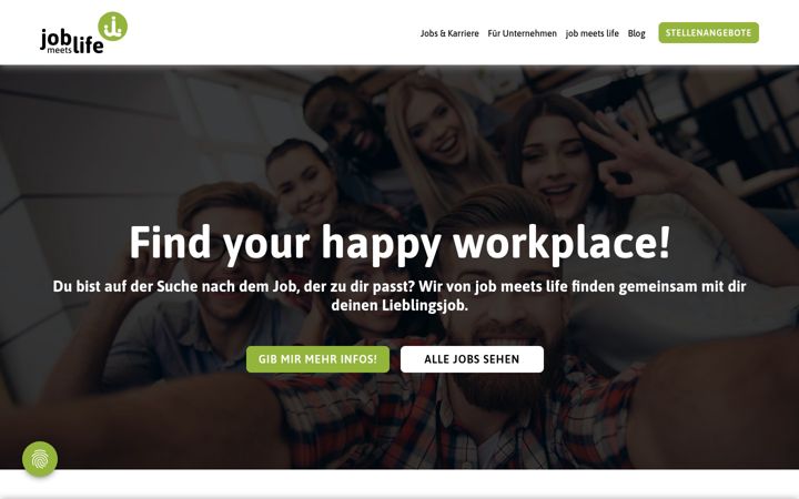 Screenshot of jobmeetslife.de