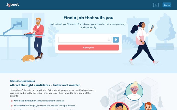 Screenshot of jobnet.se
