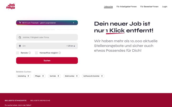 Screenshot of jobninja.com