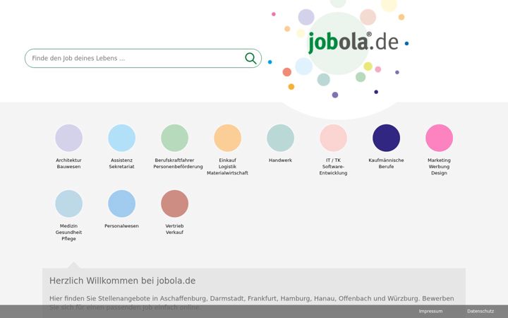 Screenshot of jobola.de