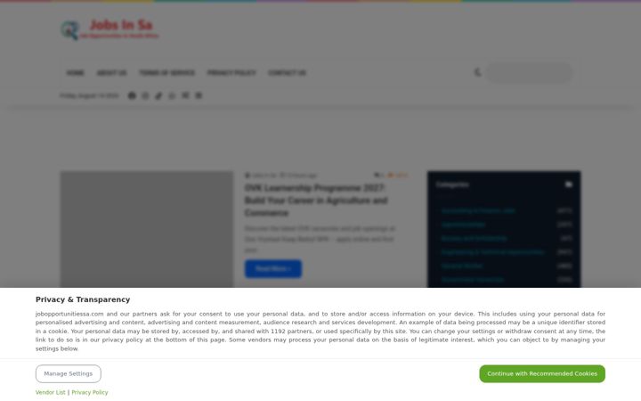 Screenshot of jobopportunitiessa.com