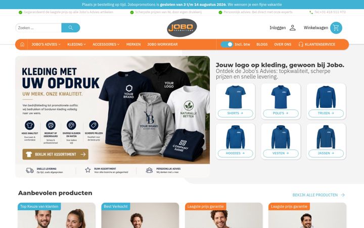 Zrzut ekranu jobopromotions.nl
