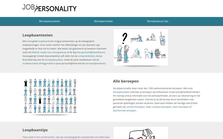 Screenshot of jobpersonality.com