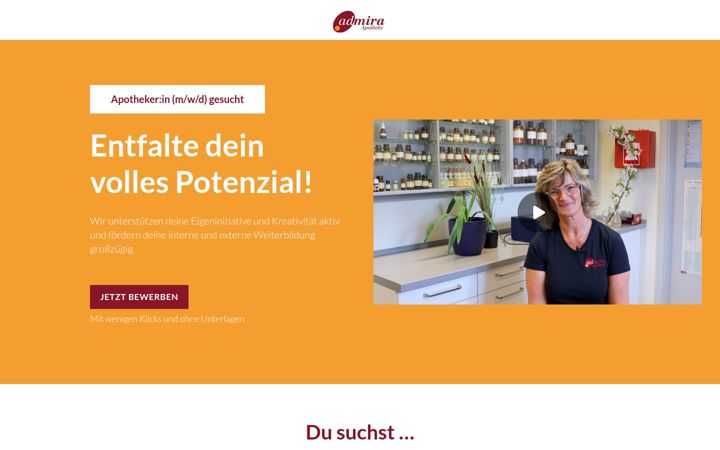 Screenshot of jobs-admira-apotheke.de