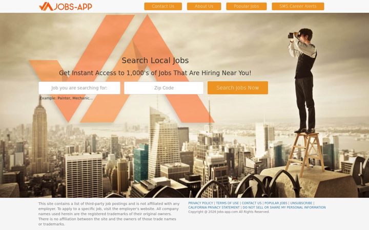 Screenshot of jobs-app.com