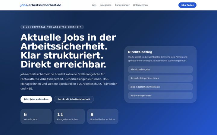 Screenshot of jobs-arbeitssicherheit.de
