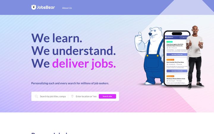 Screenshot of jobs-bear.com