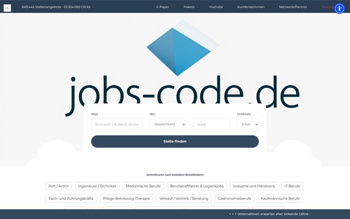 Screenshot of jobs-code.de
