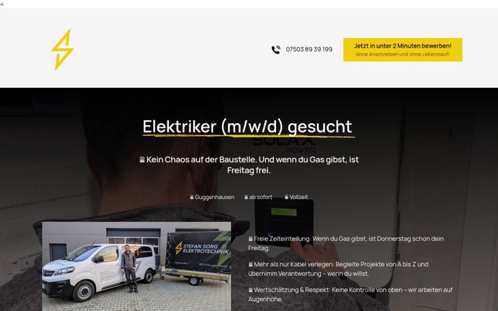 Screenshot of jobs-elektrotechnik-sorg.de