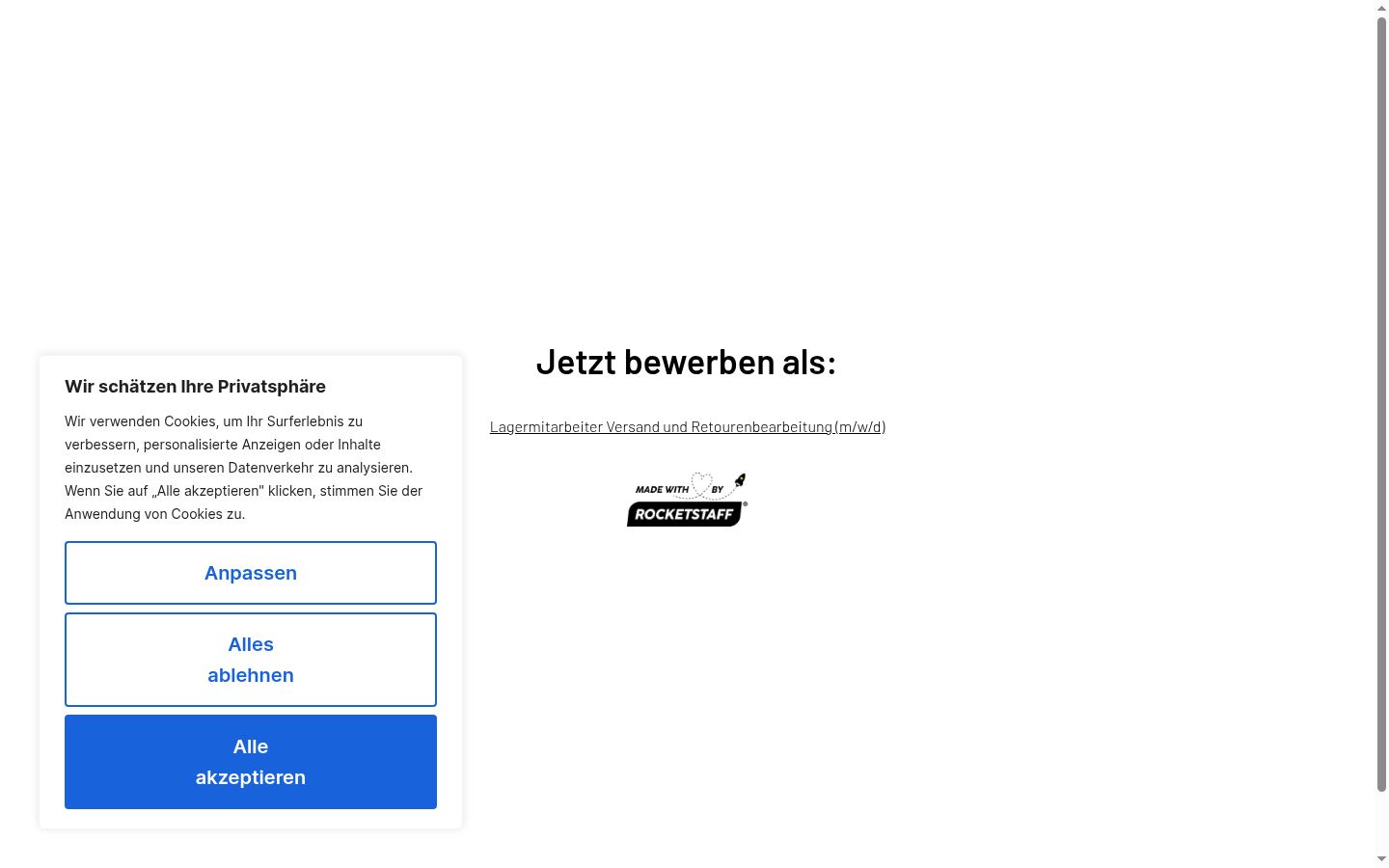 Screenshot tal-banner tal-kunsens muri qabel kwalunkwe interazzjoni
