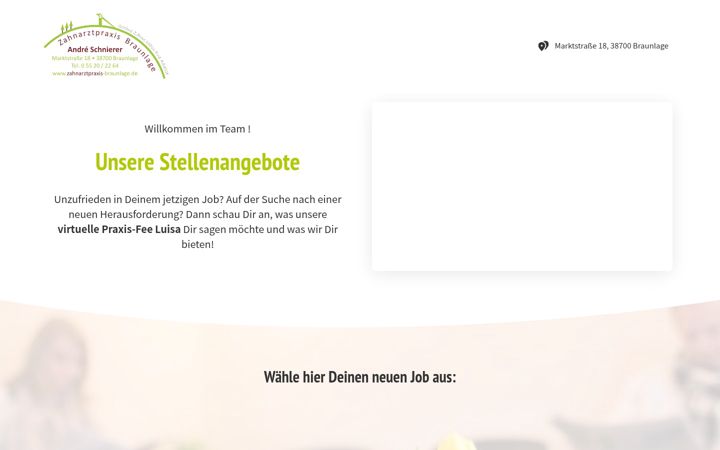 Screenshot of jobs-zahnarzt-braunlage.de
