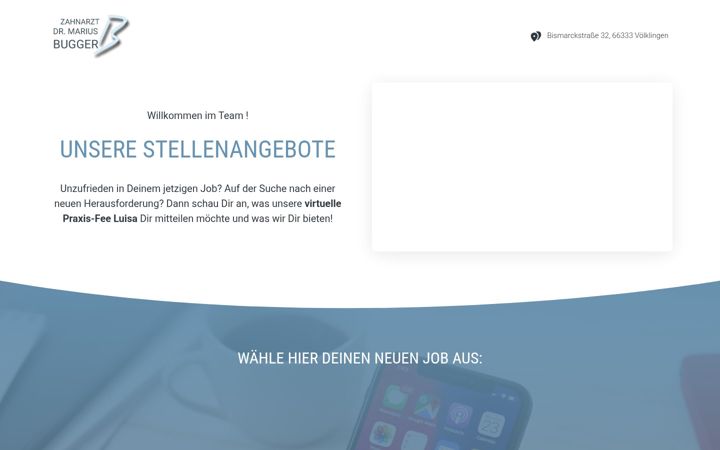 Screenshot of jobs-zahnarzt-voelklingen.de