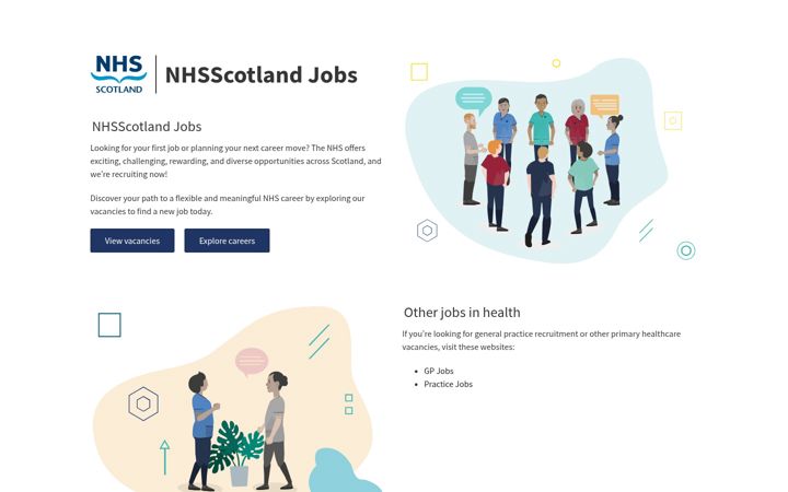 Screenshot of jobs.scot.nhs.uk