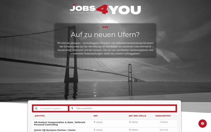 Screenshot of jobs4you.eu