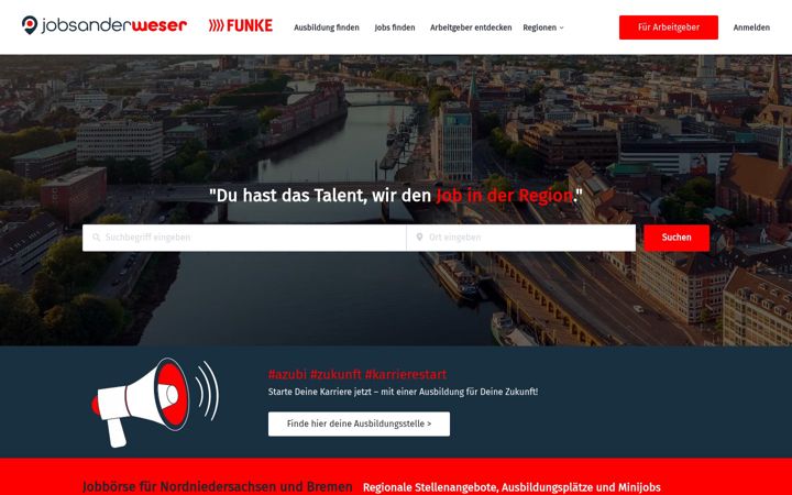 Screenshot of jobsanderweser.de