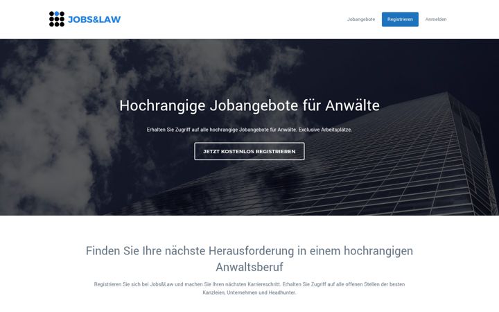Screenshot of jobsandlaw.de