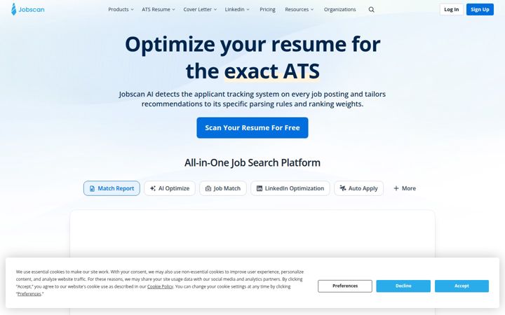 Screenshot of jobscan.co