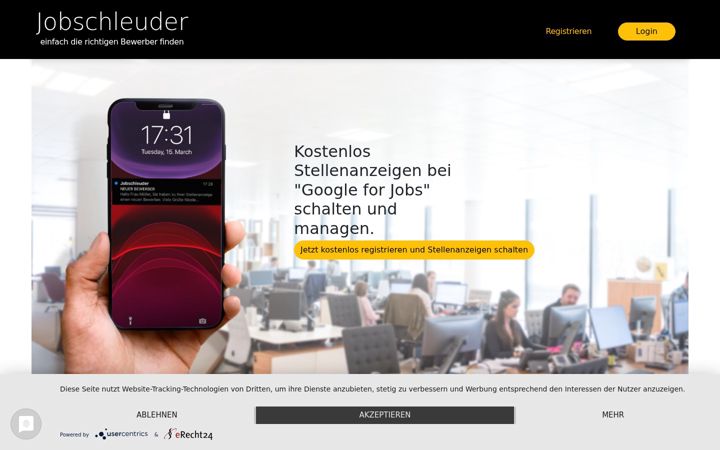 Screenshot of jobschleuder.de