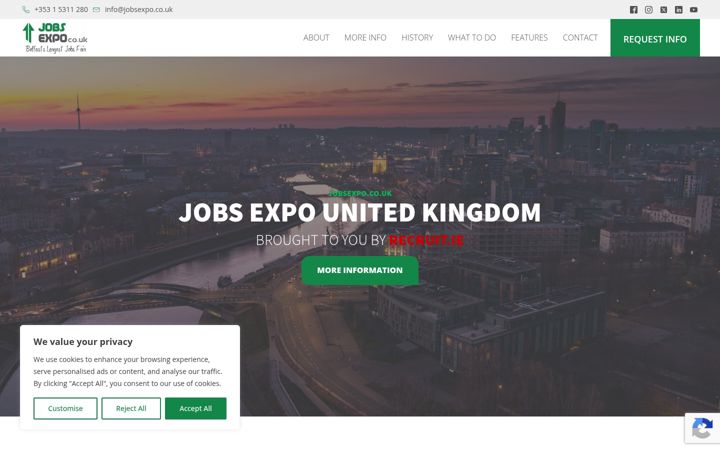 Screenshot of jobsexpo.co.uk