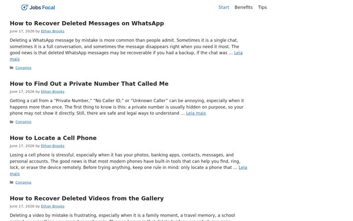 Screenshot of jobsfocal.com