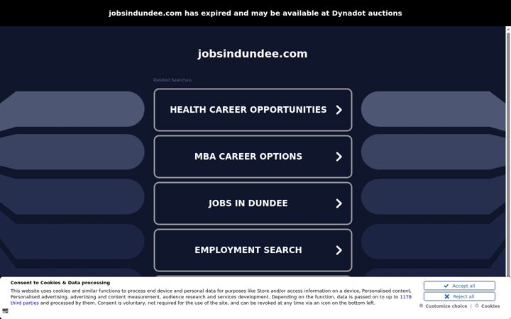 Screenshot of jobsindundee.com
