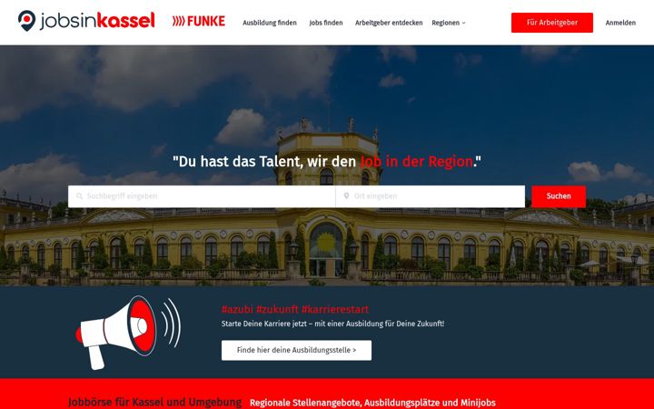 Screenshot of jobsinkassel.de