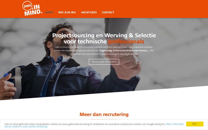 Screenshot of jobsinmind.be