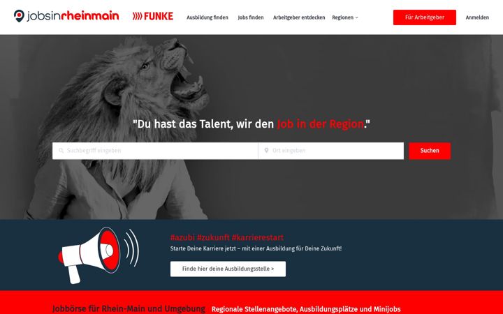 Screenshot of jobsinrheinmain.de