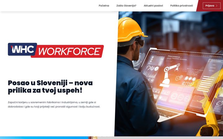 Skærmbillede af jobsinslovenia.eu