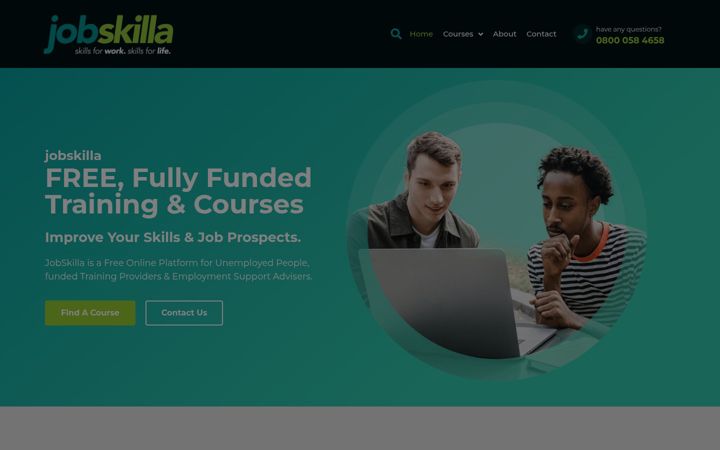 Screenshot of jobskilla.co.uk